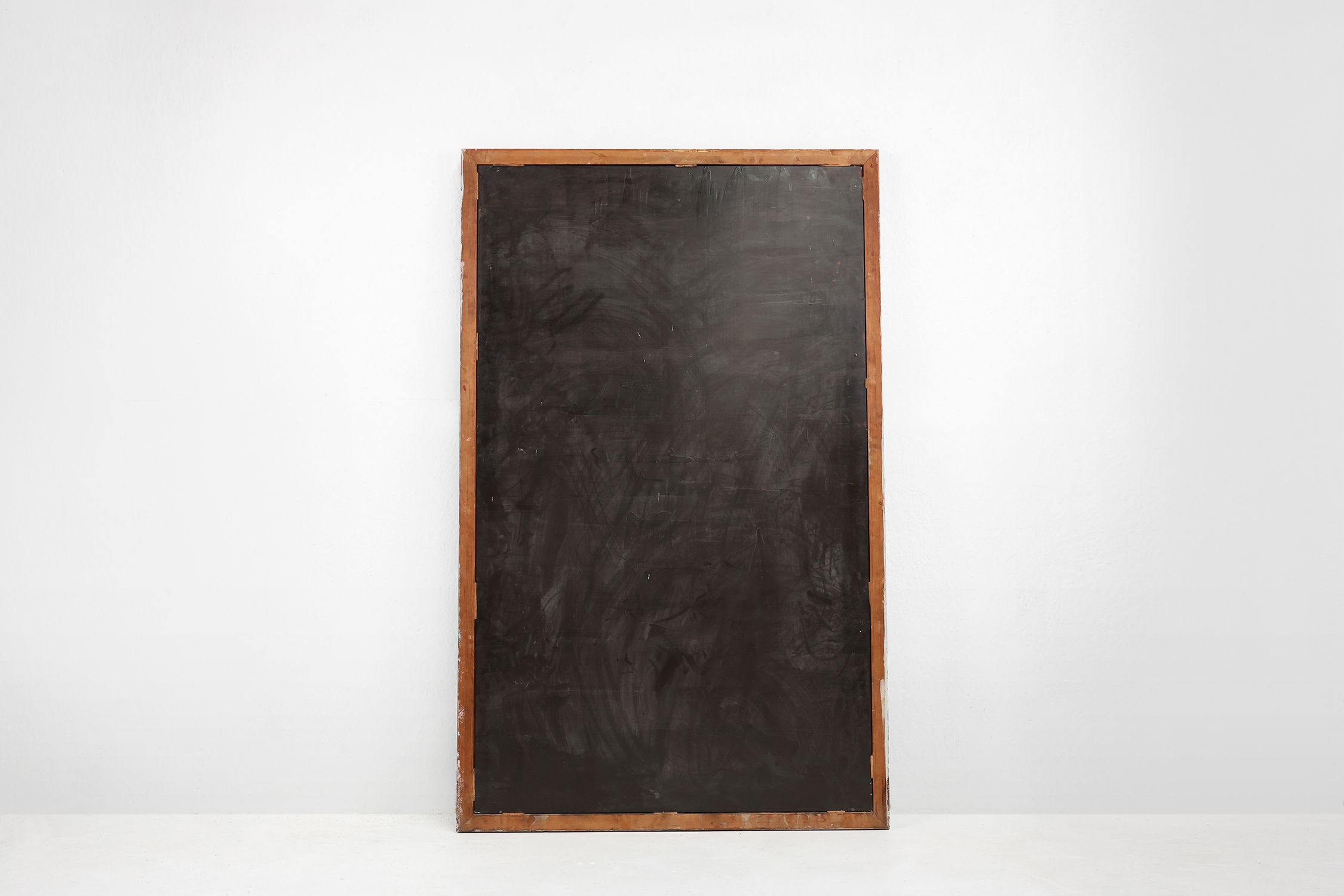Baroque black large oak mantel or fireplace mirror, France ca. 1850thumbnail
